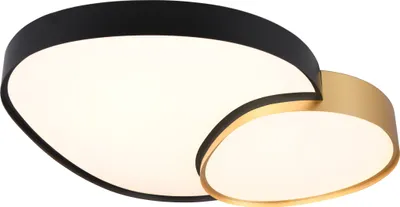 Zdjęcie produktu dla Plafon LED niestandardowy z pilotem RISE czarno-złoty-biały 51W Odcienie bieli 5100lm metal wym:11x77x63cm IP20 Trio