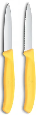 Immagine prodotto di Swiss Classic, set di spelucchini, 2 pezzi, 8 cm, dritti/ondulati, punta appuntita, giallo, scatola