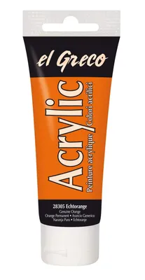 Produktbild von KREUL el Greco Acrylic, 75 ml, Orange, Tube, Wasserfest