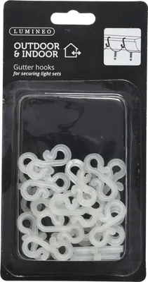 Befestigungshaken für Lichterketten und Lichtschläuche - Kunststoff - H: 3,5cm - weiß - 24er Set