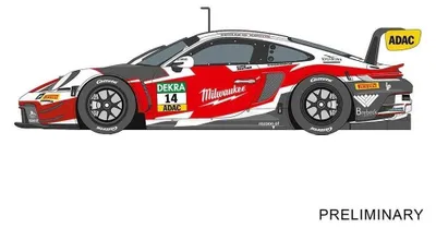 Produktbild von Slotcar Porsche 911 GT3 R Modell für Autorennbahn