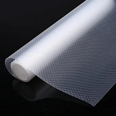 Productafbeelding van Ibenzoa® transparante ladebeschermer van EVA, 40 x 600 cm, waterafstotend en antislip – op maat te snijden voor gebruik in de keuken, koelkast en op planken