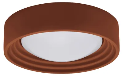 Produktbild von OSRAM ORBIS Concrete, braune Beton-Deckenleuchte mit LED, 13W, 800lm, 3000K freundliches Warmweiß, durch Klicken in 3-Stufen dimmbar, 300mm Durchmesser, IP20 Schutz, für Badezimmer geeignet