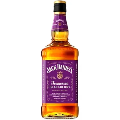 A bottle of Jack Daniel's Tennessee Blackberry liqueur.