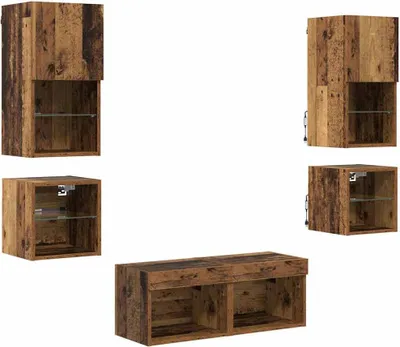 Produktbild von TV-Wandgeräte 8 pcs Altholz Holzwerkstoff
