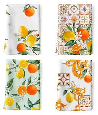 Obrázok produktu pre Uteráky s motívom citrónov, 100% bavlna, sada 4 kusov, rozmer 48 x 70 cm