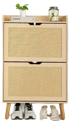 Immagine prodotto di Scarpiera, design slanciato, spazio per 12-15 paia di scarpe, colore legno