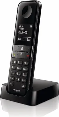 Produktbild von Telefon DECT Philips D4701B Single - Wyświetlacz 4,6 CM - Książka telefoniczna - ID dzwoniącego - Kompaktowa konstrukcja - Tryb Eco - Czarny
