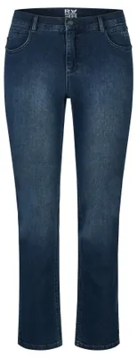 Produktbild von Rabe Straight-Leg Hose, Dunkelblau, Größe 42, elastisch, mit Stickerei