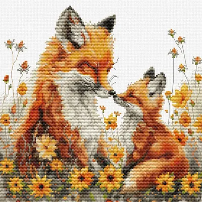 Obrázek produktu pro Výšivky křížem vyšívané sadou "Tenderness", 22x22cm