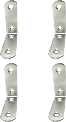 Produktbild von Eckverstärkung AN24, Edelstahl, 60 x 60 x 19 mm. 4 Stück