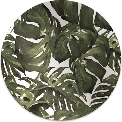 Produktbild von Rundmatte - Stuhlunterlage Bürostuhlunterlage - Rund Ø 100 cm - Bodenmatte - Fußmatte - Monsterblatt