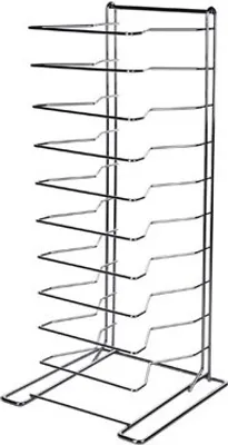 Obrázek produktu pro Držák na pizzu, držák na pizzu, chromovaný, 11 nebo 15 volitelných : 11 přihrádek Varianta: 11 přihrádek