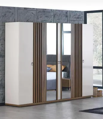 Image de Armoire 6 portes Armoires chambre à coucher Meubles armoire miroir