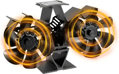 Productafbeelding van Kachelventilator 12 blad, hittegedreven, voor woonkamer