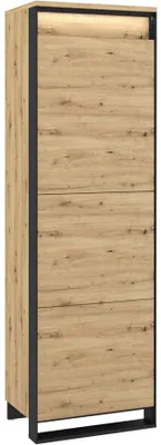 Produktbild von Kleiderschrank QUANT QA02 artisan eiche + schwarz