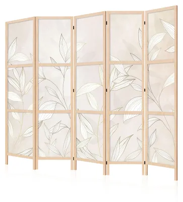 Image de LUMASOUL Paravent simple face, Séparation d'intérieur, Feuilles Japonais 8, 225x172 cm
