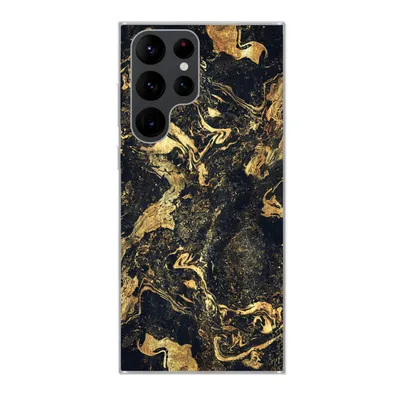 Produktbild von MuchoWow® Handyhülle Schutzhülle Hülle für Samsung Galaxy S22 Ultra Marmor - Luxus - Gold Silikon Softcase Handy Hülle - Abbildung
