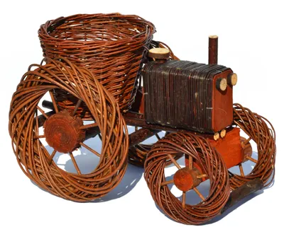 Produktbild von Wik-World Traktor Blumenkasten Garten-Deko Weide Lackiert