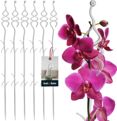 Produktbild von KOTARBAU® 6er Set Pflanzenstütze Transparent PVC 55 cm Tannenbaum Blumenstütze Rankhilfe Zimmerpflanzen Blumenstütze Garten Orchideenstab Stützstab Pflanzen dekorative Pflanzenhalter Zimmerpflanzen Ra