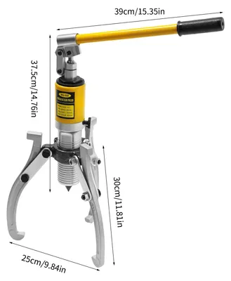 Produktbild von Hydraulischer Radnabenabzieher, 15 Tonnen Tragfähigkeit, ergonomischer Griff, Silber