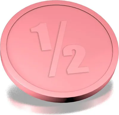 Obrázok produktu pre CombiCraft Plastové 1/2 spotrebiteľské žetóny Baby Pink - Ø29mm - 250 kusov
