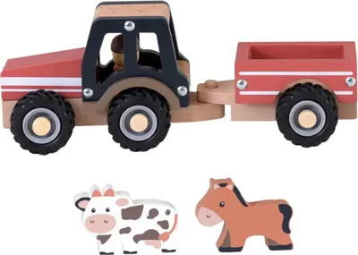 Image de Tracteur avec remorque et petits animaux, Egmont Toys