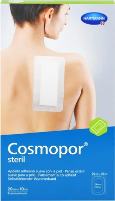 Produktbild von HARTMANN Cosmopor steril 20 x 10 cm selbstklebender Wundverband, 5 St. Pflaster