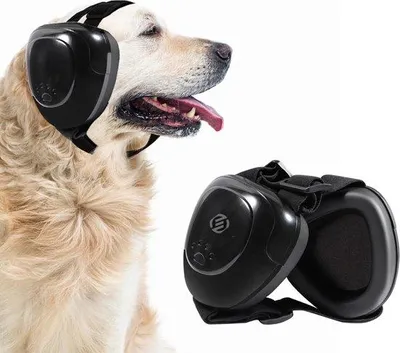 Image de Protection pour chiens - Gilet de protection pour chiens - Confortable - Discret - Convient aux chiens âgés comme aux chiots - Protection auditive pour chiens