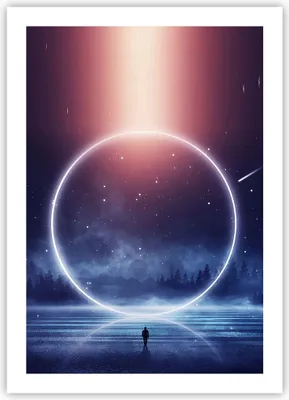 Produktbild von Poster - Poster ohne Rahmen - Fantasie Ring Kosmos - 50x70 cm - Wand Bild - Wanddeko - Wandbilder - Kunstposter - Wandposter - Bilder - Kunstdruck - Wanddekoration - Wandbild - P2XPA50x70-4664