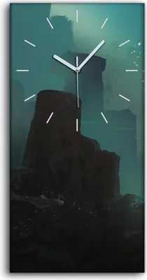 Produktbild von Wanduhr Uhr Wandbild Leinwand Quarz 30x60 Digitale Malerei alten Zivilisationen - weiße Hände