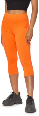 Produktbild von Bellivalini Neon Leggings Damen 3/4 mit Naht, BLV50-302 (Neon Orange, S)