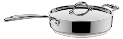 Produktbild von Lagofusion Schmorpfanne mit Deckel, 26 cm (3,3 l), Edelstahl 18/10, für alle Herdarten, auch Induktionsherde, robuster genieteter Griff, Italien