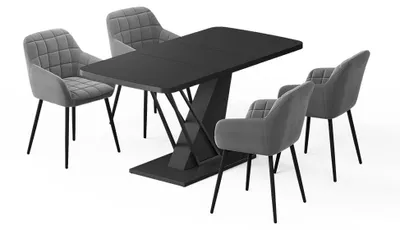Imagen del producto de Set de mesa de comedor Vicco Fenaro 120 x 80 cm con 4 sillas de comedor, Model 62763