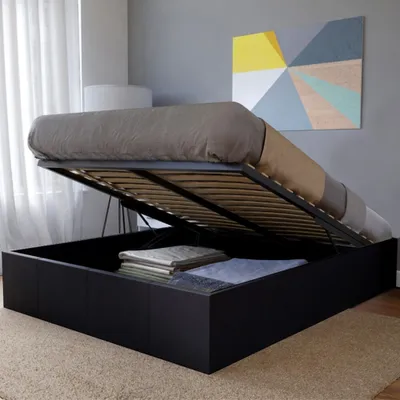 Produktbild von BETTKASTEN TORINO / BETT 140x190 + 1 LATTENROST - Schwarz