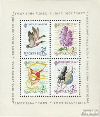 Produktbild von Briefmarken Ungarn 1964 Mi Block42A (kompl.Ausg.) postfrisch Briefmarkenausstellung