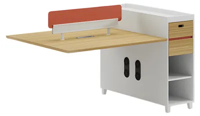 Immagine prodotto di Scrivania in legno con schienale Spazio di archiviazione e ripiani Design moderno