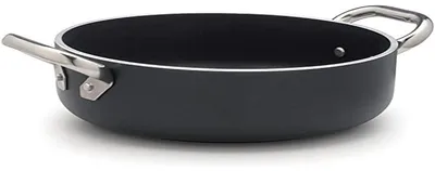 Alblack Low Casserole, Alu, 5 mm, Induktion, 28 cm, schwarz