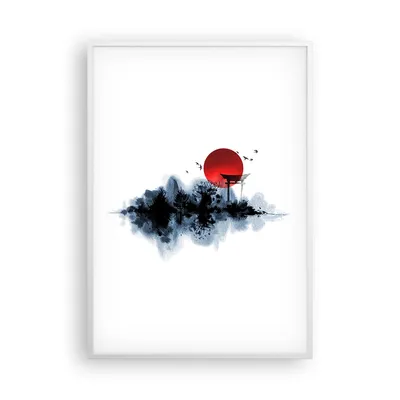 Produktbild von Gerahmtes Poster - Weißer Rahmen - Rot Sonne Tor - 70x100 cm - Wand Bild - Wanddeko - Wandbilder - Kunstposter - Wandposter - Bilderrahmen - Bilder - Kunstdruck - Wanddekoration - P2WPA70x100-4666