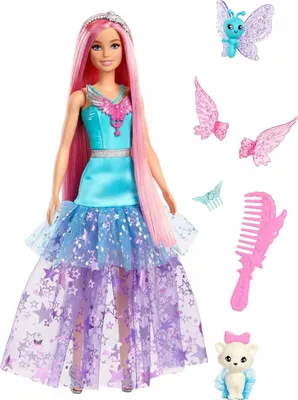 Produktbild von Barbie A Touch of Magic -Puppe mit 2 fantastischen Tieren, Malibu“ aus Ein verborgener Zauber“, Modepuppe, Weiblich, 3 Jahr(e), Mädchen, 300 mm, 171 g
