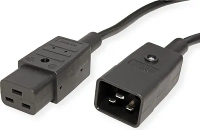 Image de Bachmann - Stromkabel - IEC 320 EN 60320 C19 - 3,0m - geformt - Schwarz (352.175)