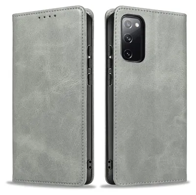 Produktbild von Handyhülle für Samsung Galaxy S20 FE Kunstleder Flip Cover Hülle Klapphülle Case Kartenfach Farbe: Grau
