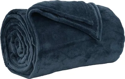 Produktbild von vidaXL Überwurfdecke Marineblau 150 x 200 cm Fleece