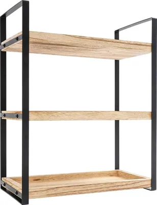 Immagine prodotto di Scaffale per il bagno - Organizzatore per il piano di lavoro - 3 livelli - Salvaspazio - Moderno - Khaki