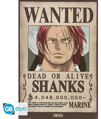 Obrázok produktu pre Plagát One Piece Wanted Shanks Wano 38x52cm