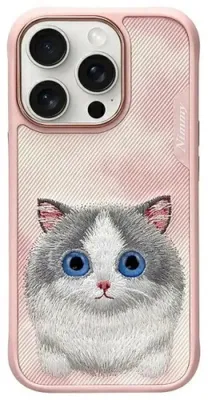 Immagine prodotto di Nimmy Custodia Iphone 16 Pro Max 6.9 Różowy/Gatto Rosa Big Eyed Pet 2.0