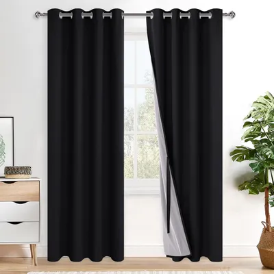 Zdjęcie produktu dla 100% zasłony zaciemniające z przelotkami, zestaw 2 sztuk, wymiary 245 x 140 cm
