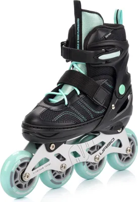 Produktbild von Meteor Urbo Verstellbare Inlineskates – Komfortabel, stabil und sicher mit ABEC-9 Lagern – Schwarz/Mint, Größe L 38-41