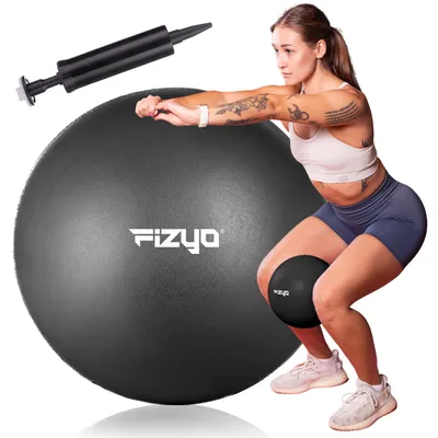 Produktbild von FIZYO Pilates- und Yogaball – Rehabilitationsball, aufblasbar, weich, Fitness 22 cm – Schwarz