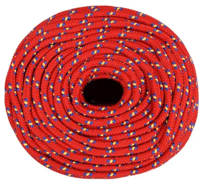 Produktbild von Bootsseil Polypropylenseil Tauwerk Flechtleine Schnur für Boote Garten Camping und Outdoor reißfest wetterbeständig Mehrzweckseil 6 mm Rot 500 m